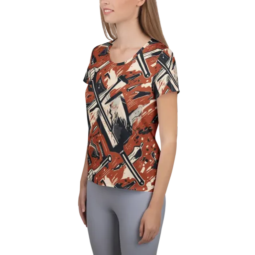 Workshop Static on a Women's Athletic T-Shirt