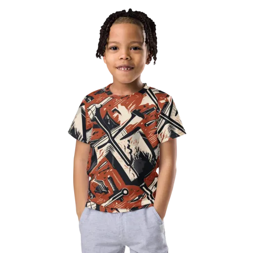 Workshop Static on a Kids Crew Neck T-Shirt
