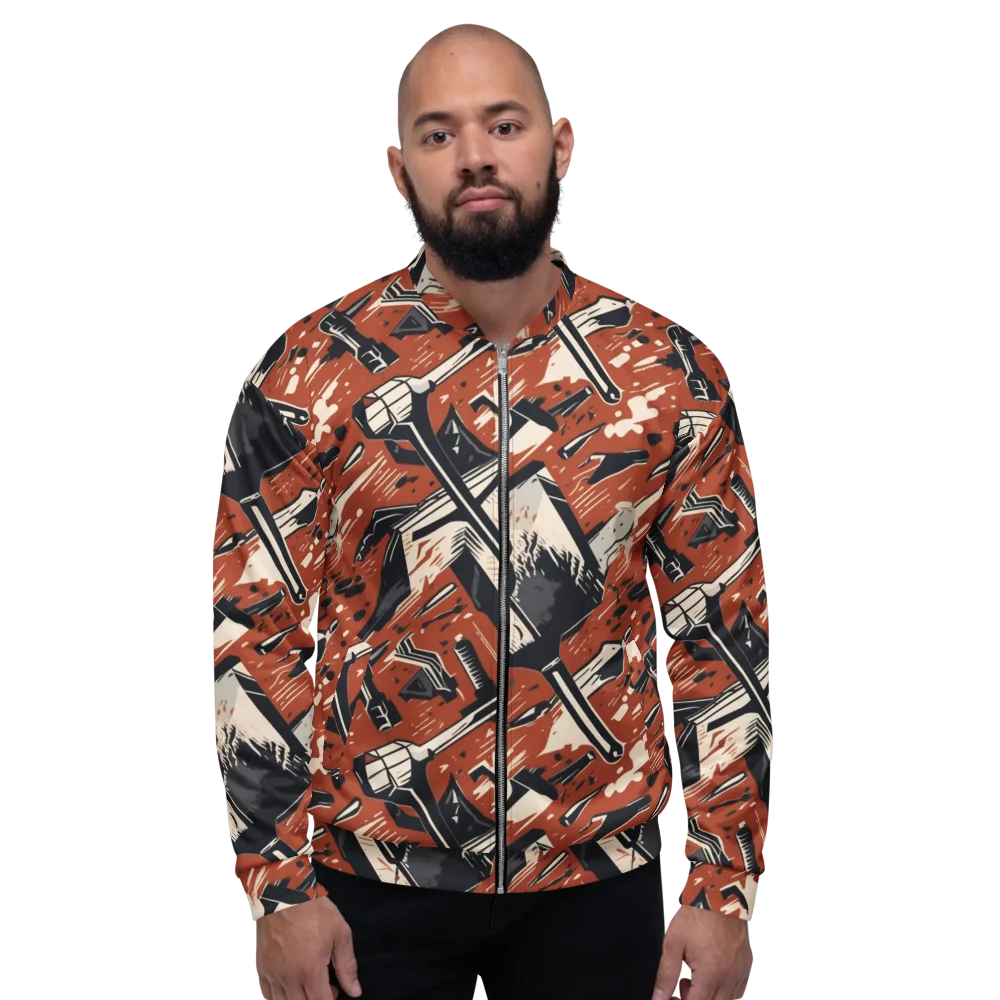 Workshop Static on Bomber Jacket — Front