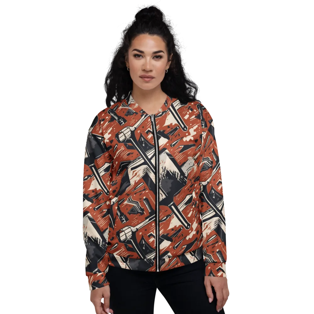Workshop Static on Bomber Jacket — Front