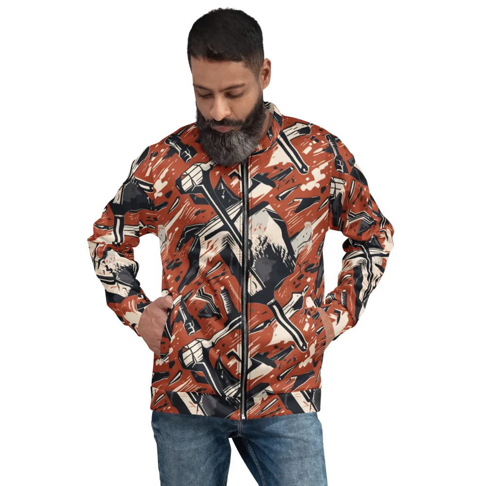 Workshop Static on Bomber Jacket — Front