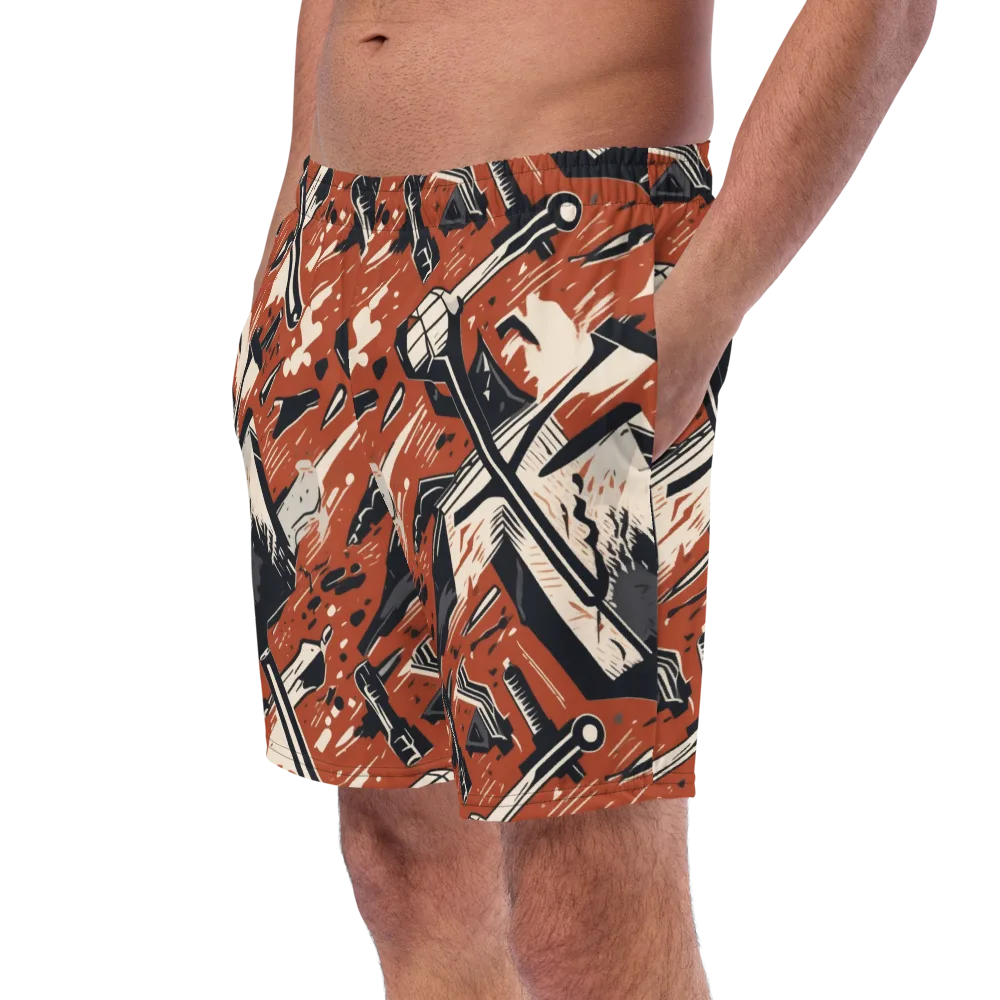 Workshop Static on Swim Trunks — Left Front