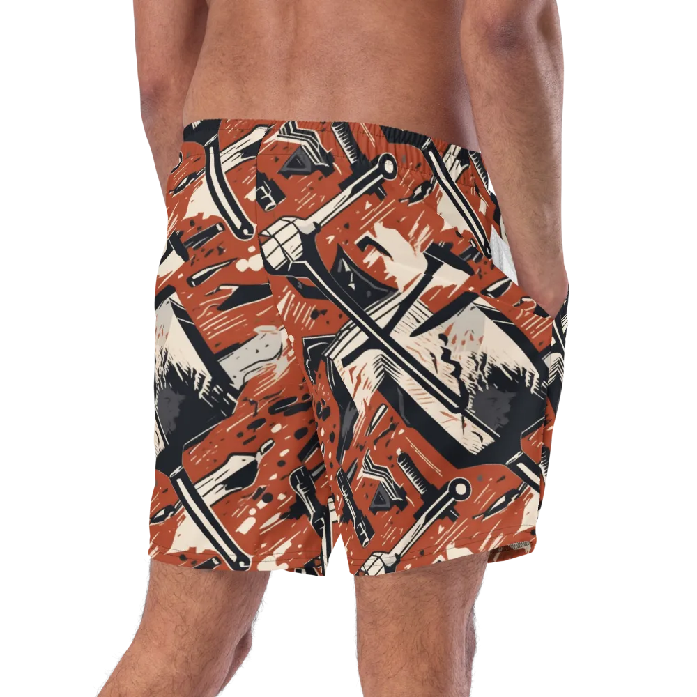 Workshop Static on Swim Trunks — Right Back