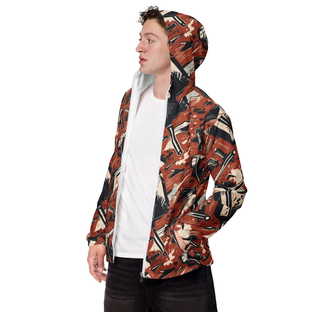 Workshop Static on Men's Windbreaker — Left Front