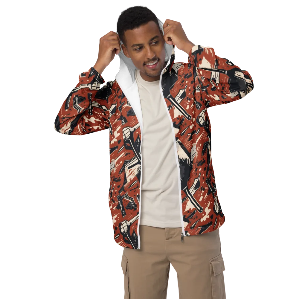 Workshop Static on Men's Windbreaker — Front