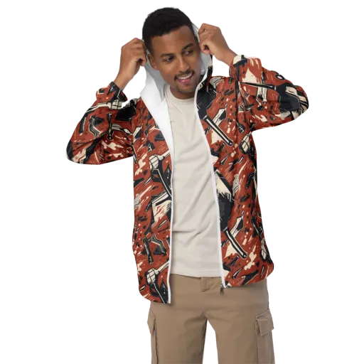 Workshop Static on a Men's Windbreaker