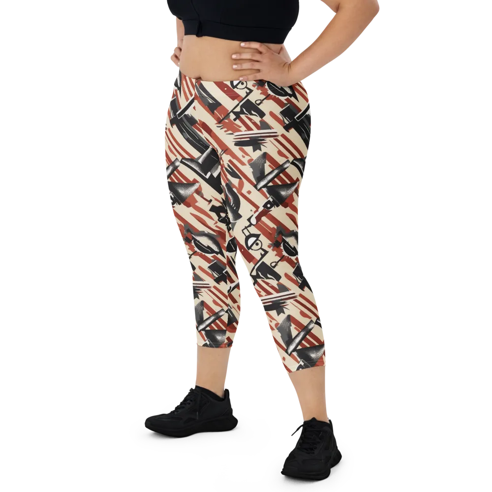 Burnt Signal on Capri Leggings — Front