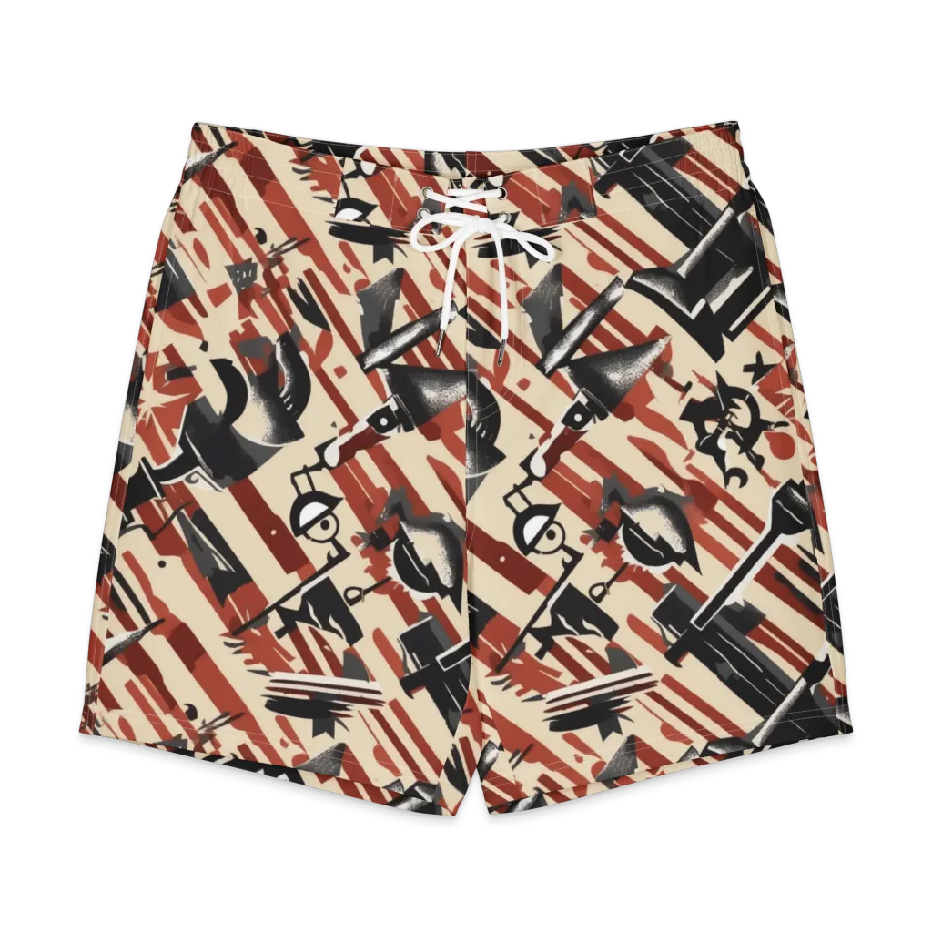Burnt Signal on Men's Board Shorts — Front