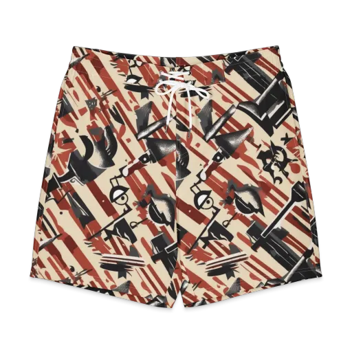 Burnt Signal on a Men's Board Shorts