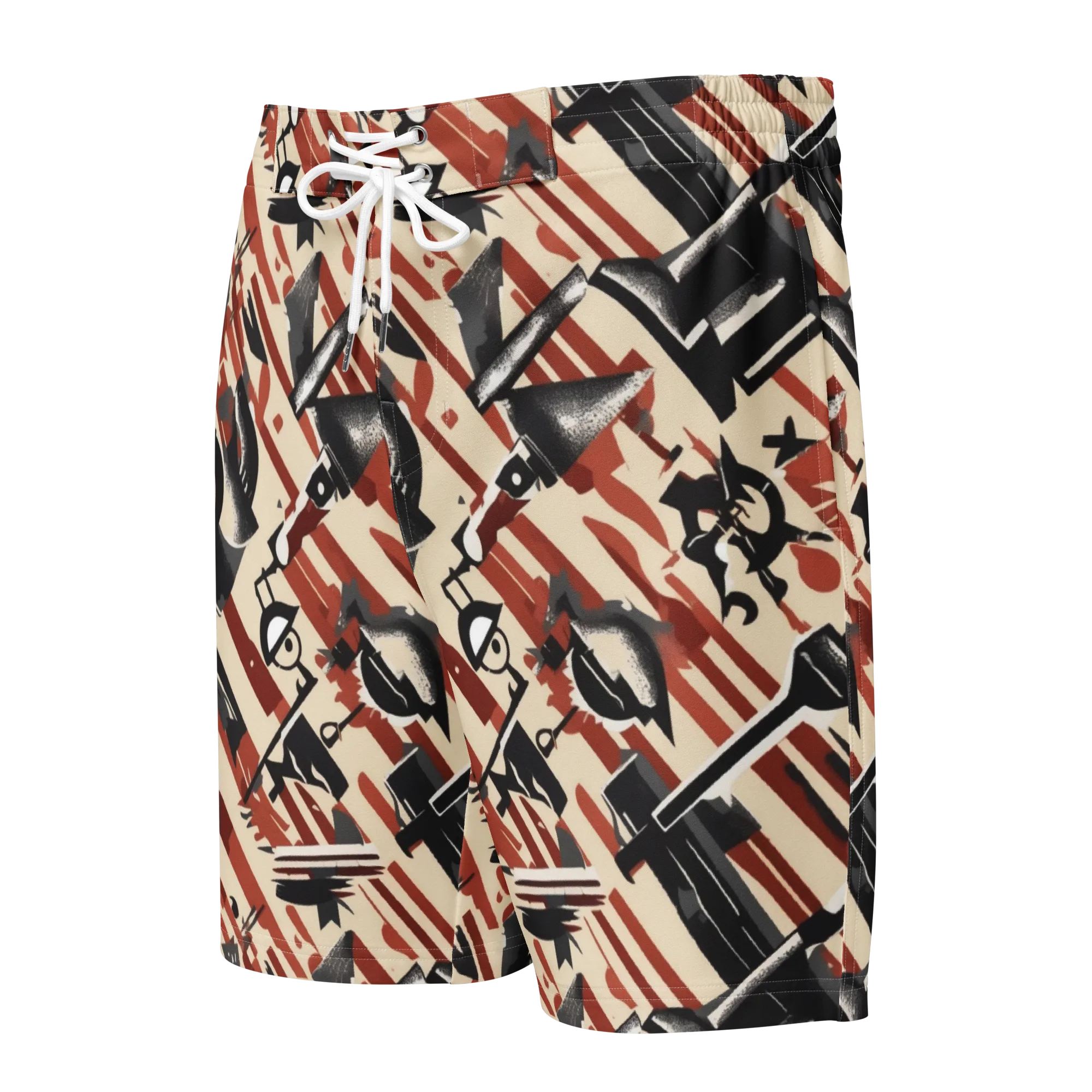 Burnt Signal on Men's Board Shorts — Front