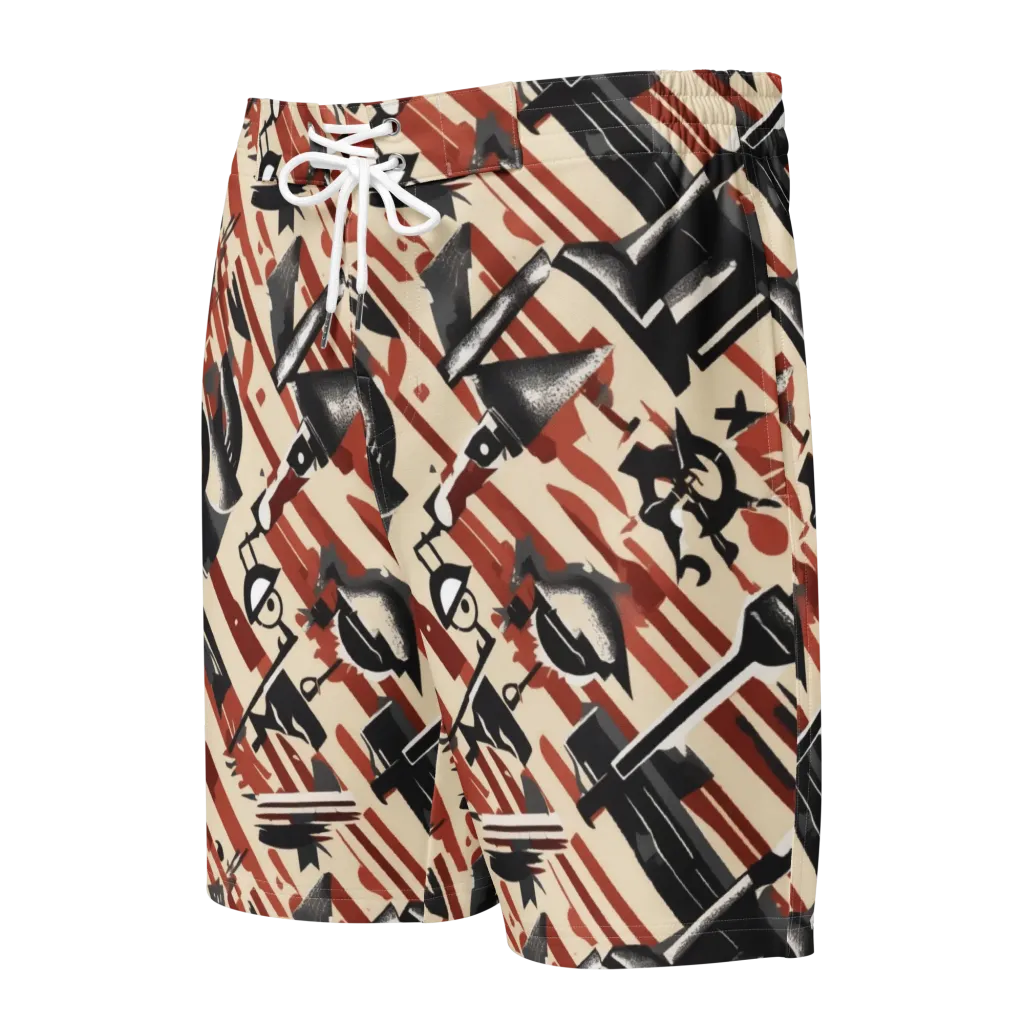 Burnt Signal on Men's Board Shorts — Front