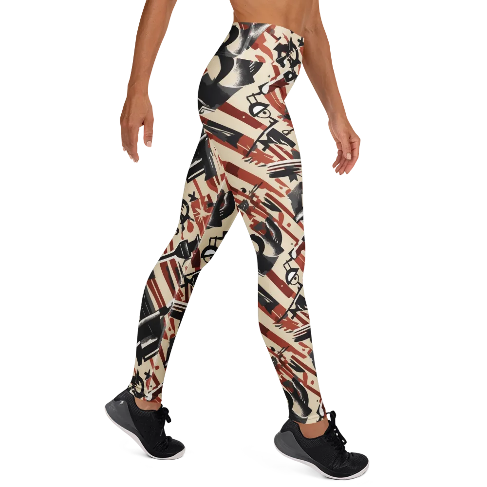Burnt Signal on Yoga Leggings — Right