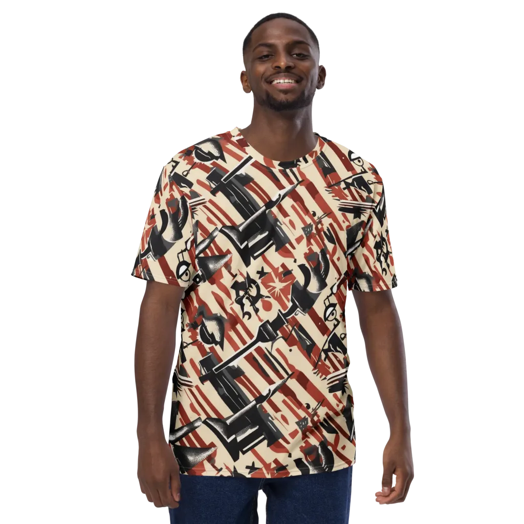 Burnt Signal on Men's Crew Neck T-Shirt — Front