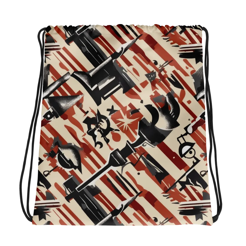 Burnt Signal on Drawstring Bag — Photo
