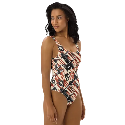Burnt Signal on a One-Piece Swimsuit
