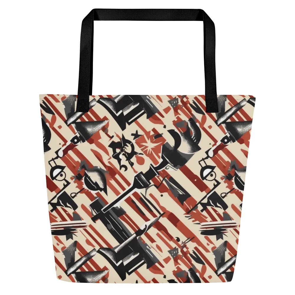 Burnt Signal on Large Tote Bag W/ Pocket — Front