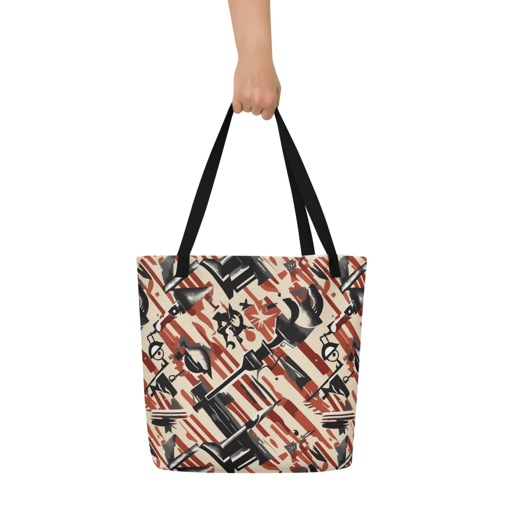 Burnt Signal on Large Tote Bag W/ Pocket — Front