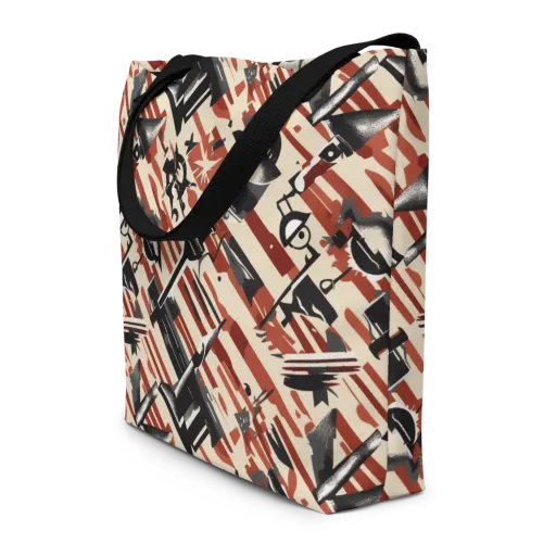 Burnt Signal on a Large Tote Bag W/ Pocket