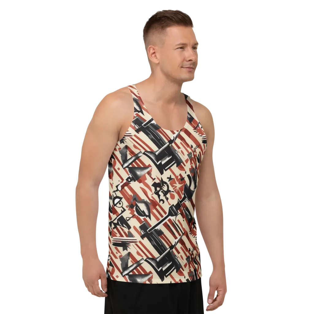 Burnt Signal on Men's Tank Top — Right Front