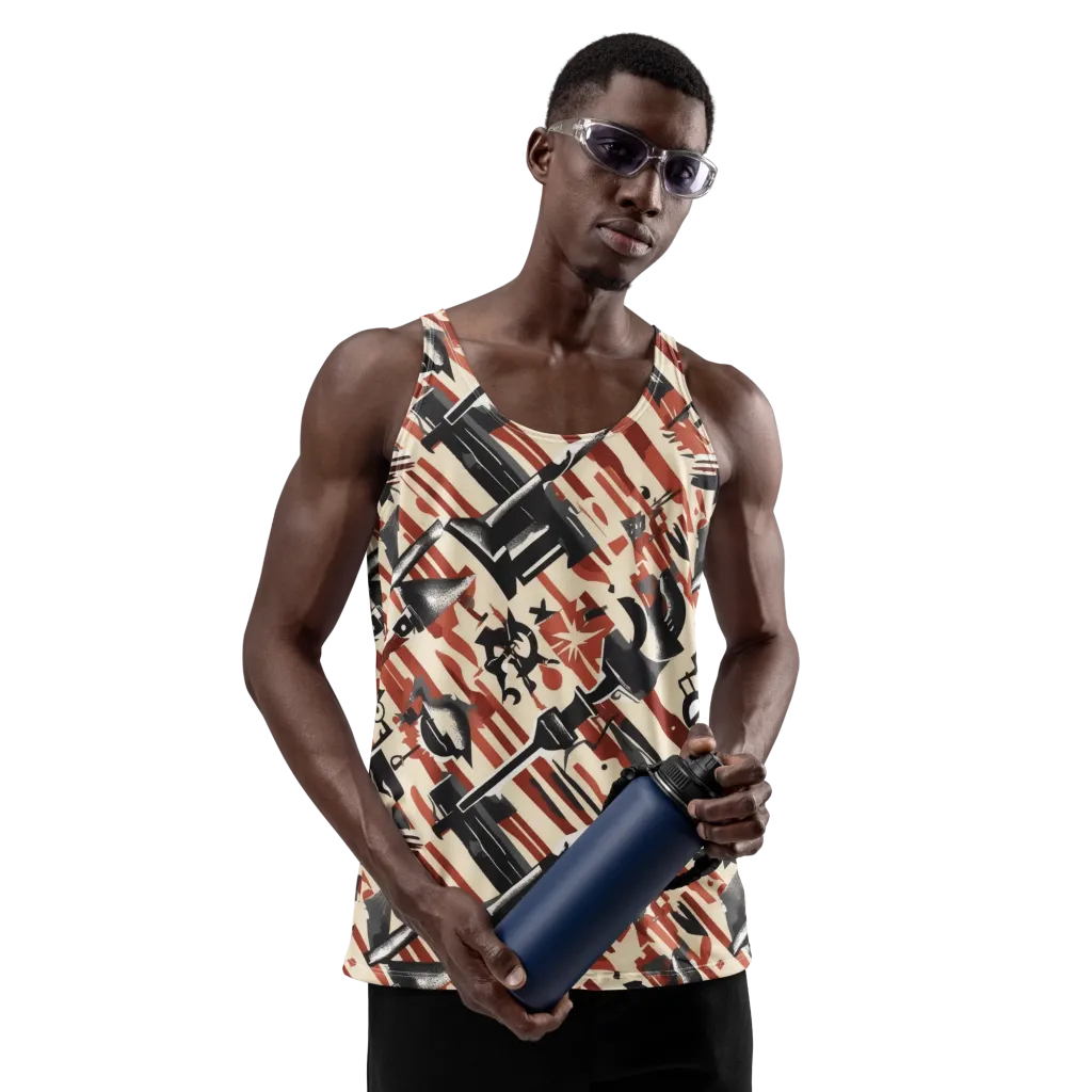 Burnt Signal on Men's Tank Top — Front