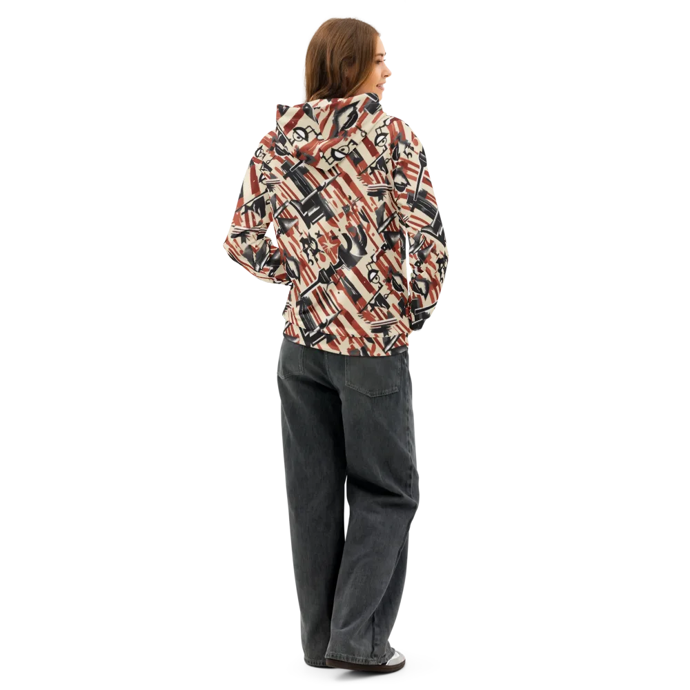 Burnt Signal on Cotton Hoodie — Back