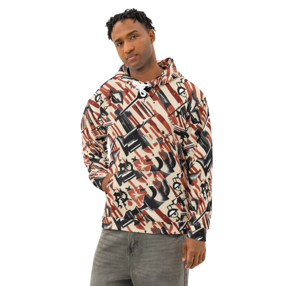 Burnt Signal on Cotton Hoodie — Left Front