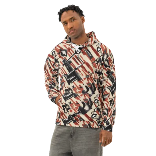 Burnt Signal on a Cotton Hoodie