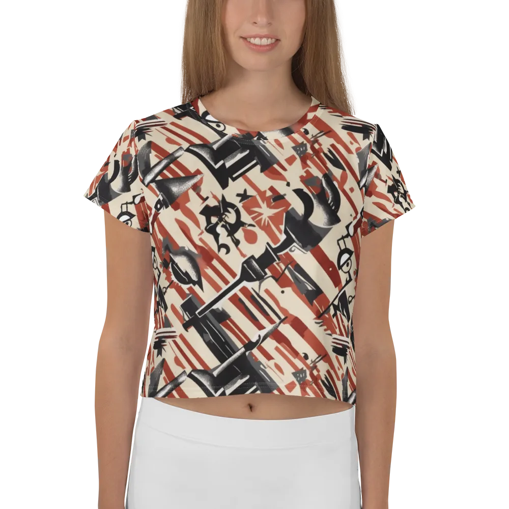Burnt Signal on Crop Tee — Front