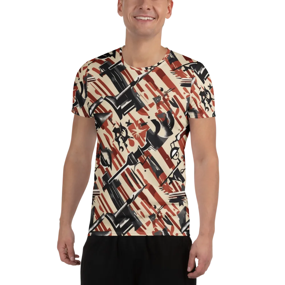 Burnt Signal on Men's Athletic T-Shirt — Front