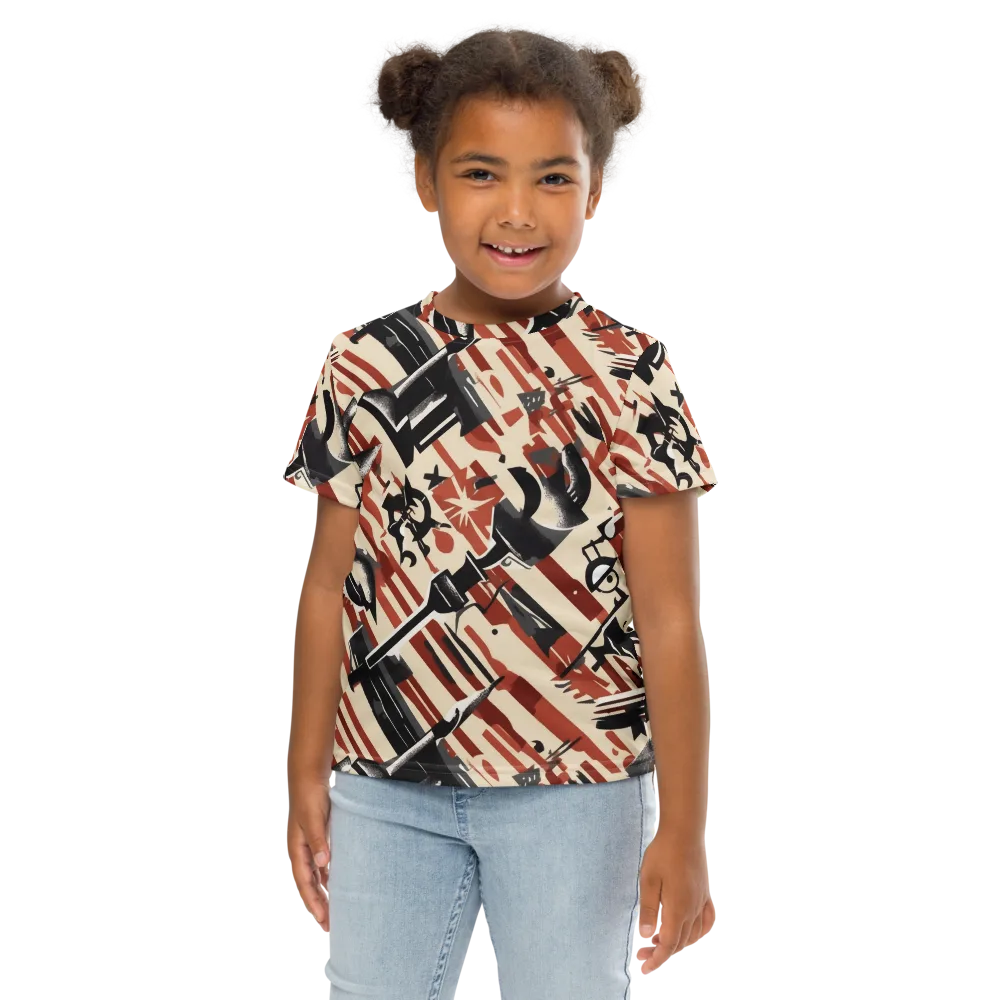 Burnt Signal on Kids Crew Neck T-Shirt — Front