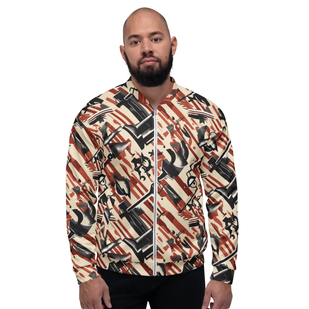 Burnt Signal on Bomber Jacket — Front