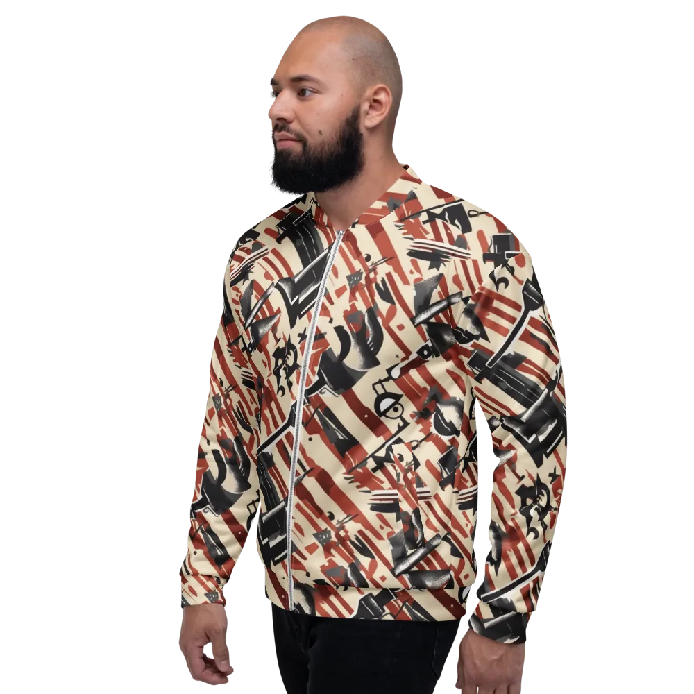 Burnt Signal on Bomber Jacket — Left
