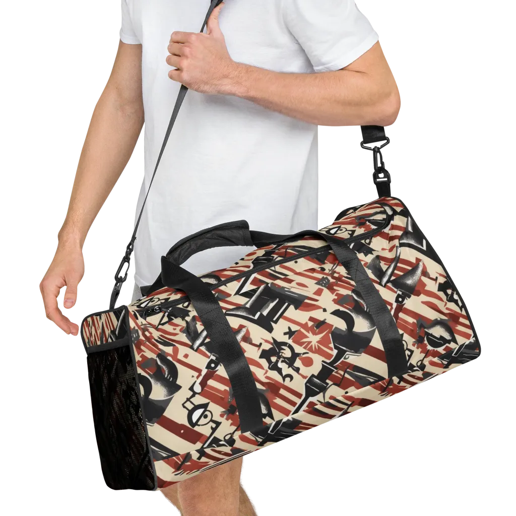 Burnt Signal on Duffle Bag — Right Front