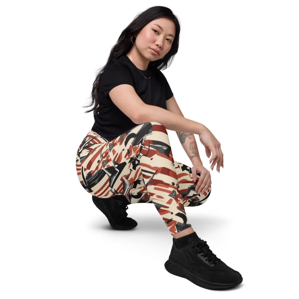 Burnt Signal on Leggings with Pockets — Right Front