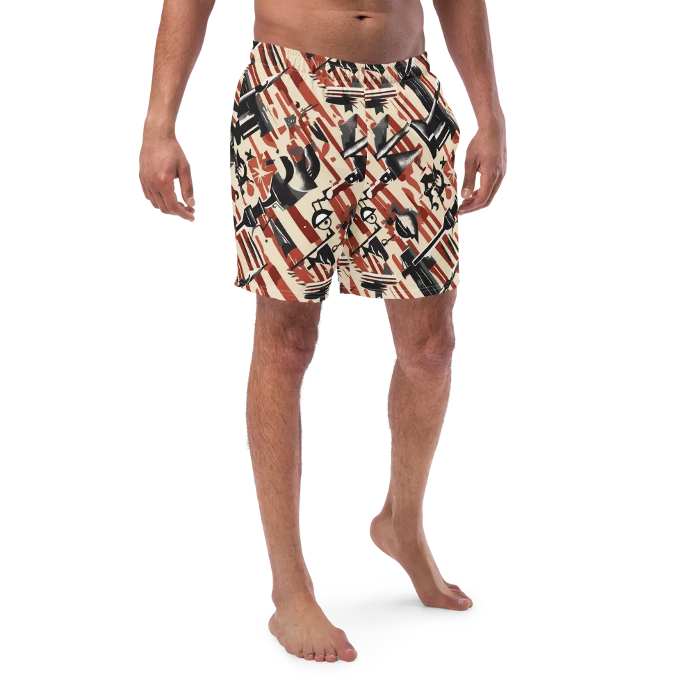 Burnt Signal on Swim Trunks — Front