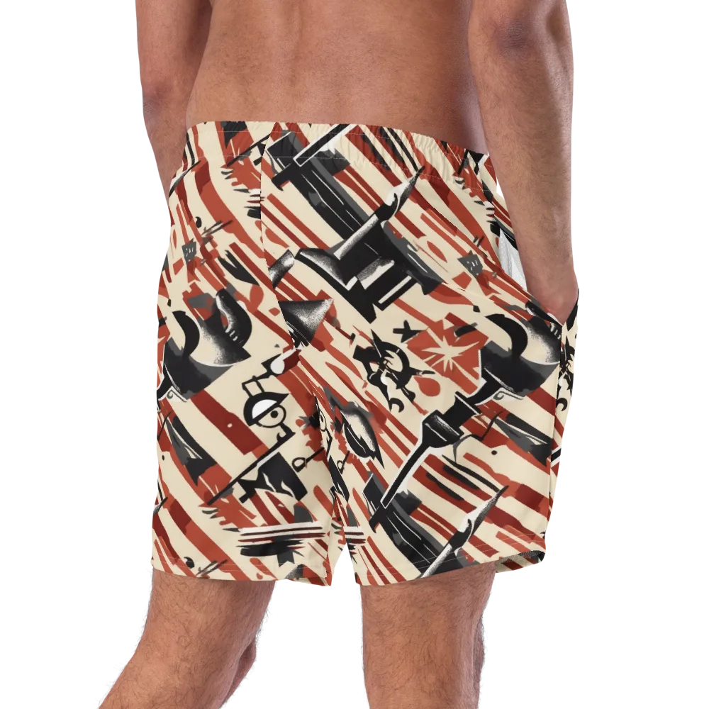 Burnt Signal on Swim Trunks — Right Back