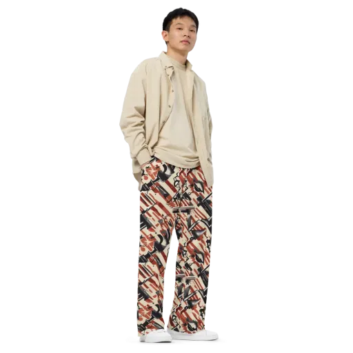 Burnt Signal on a Wide-Leg Pants