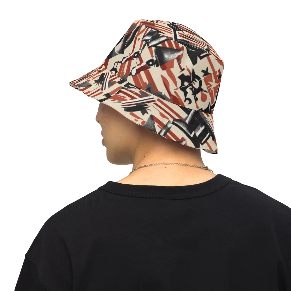 Burnt Signal on Reversible Bucket Hat — Back Inside