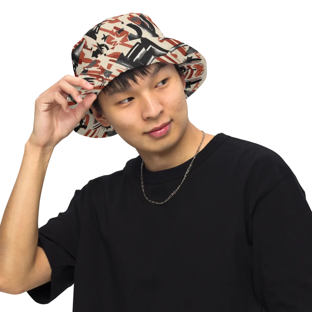 Burnt Signal on Reversible Bucket Hat — Front Inside