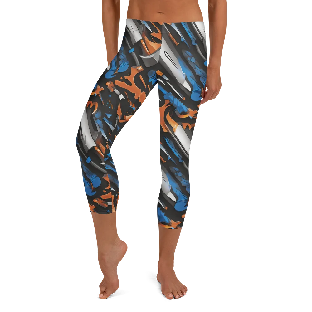 Forge Current on Capri Leggings — Front