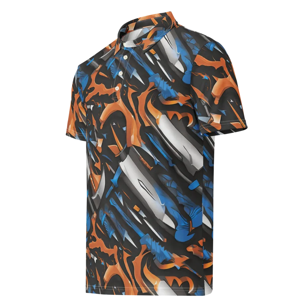 Forge Current on Men's Slim Fit Polo Shirt — Left Front