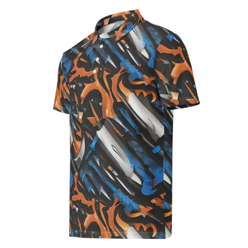 Forge Current on a Men's Slim Fit Polo Shirt