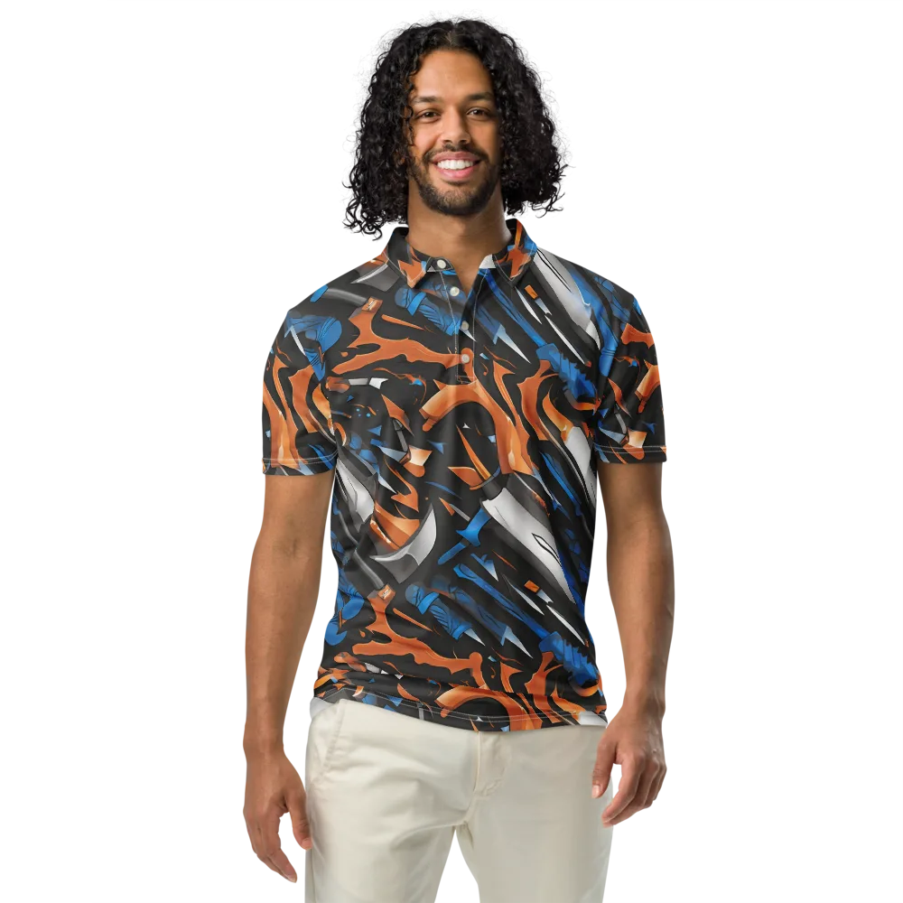 Forge Current on Men's Slim Fit Polo Shirt — Front
