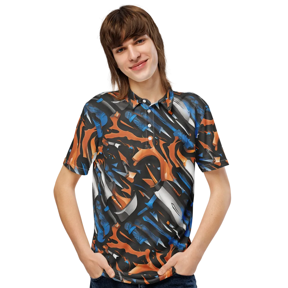 Forge Current on Men's Slim Fit Polo Shirt — Front