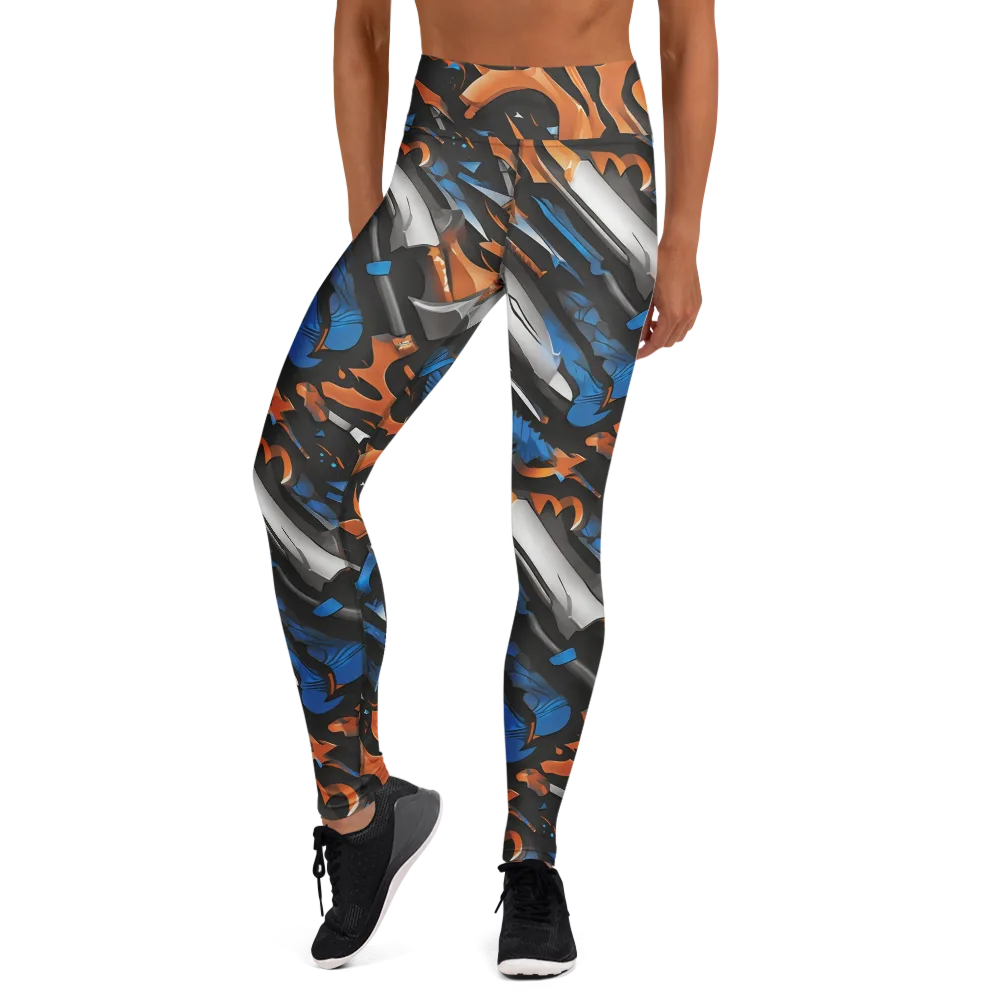 Forge Current on Yoga Leggings — Front