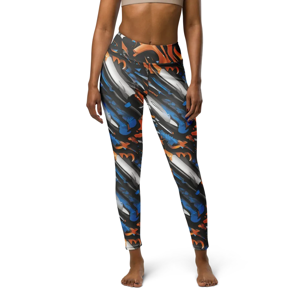 Forge Current on Yoga Leggings — Front