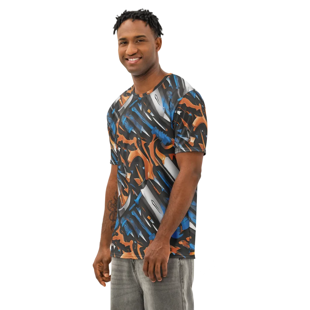 Forge Current on Men's Cotton Crew Neck T-Shirt — Left Front
