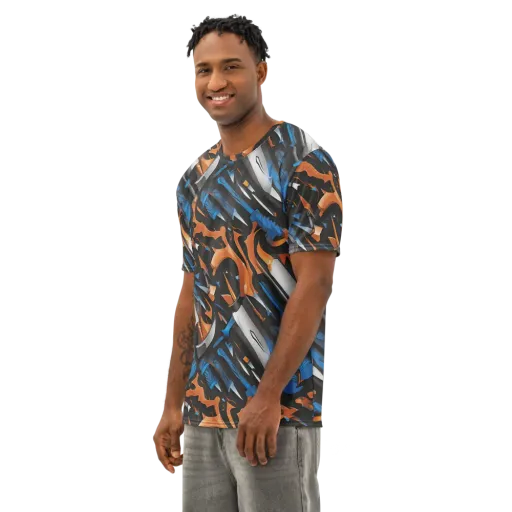 Forge Current on a Men's Cotton Crew Neck T-Shirt