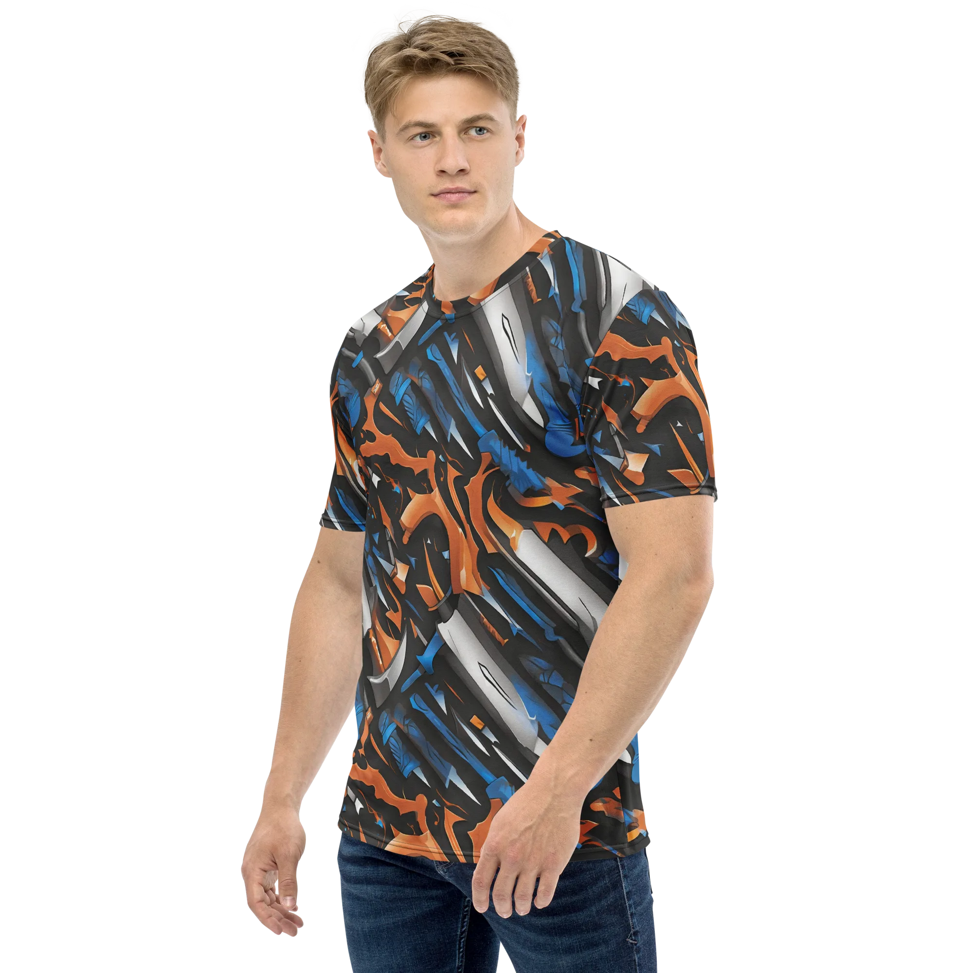 Forge Current on Men's Crew Neck T-Shirt — Left
