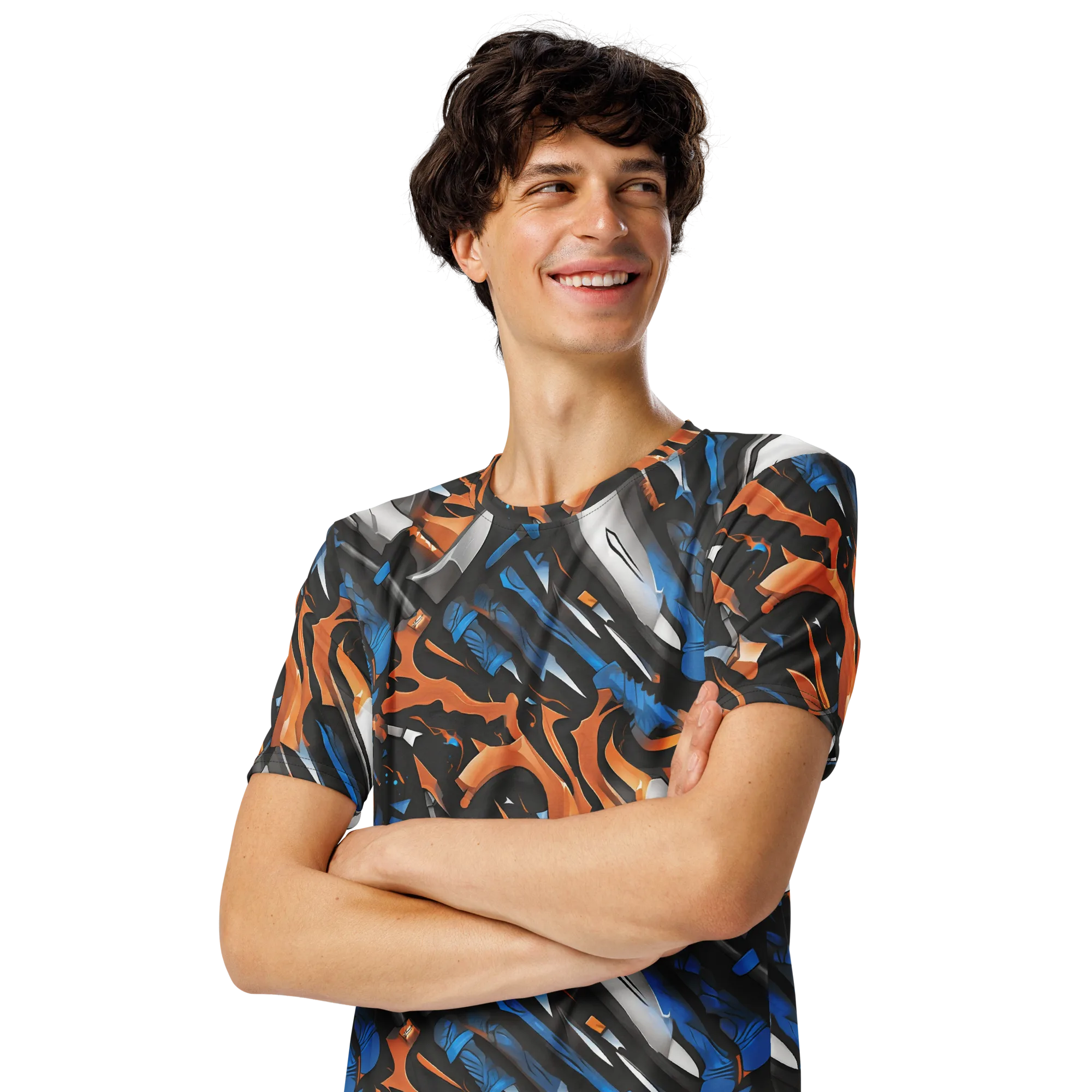 Forge Current on Men's Crew Neck T-Shirt — Left Front